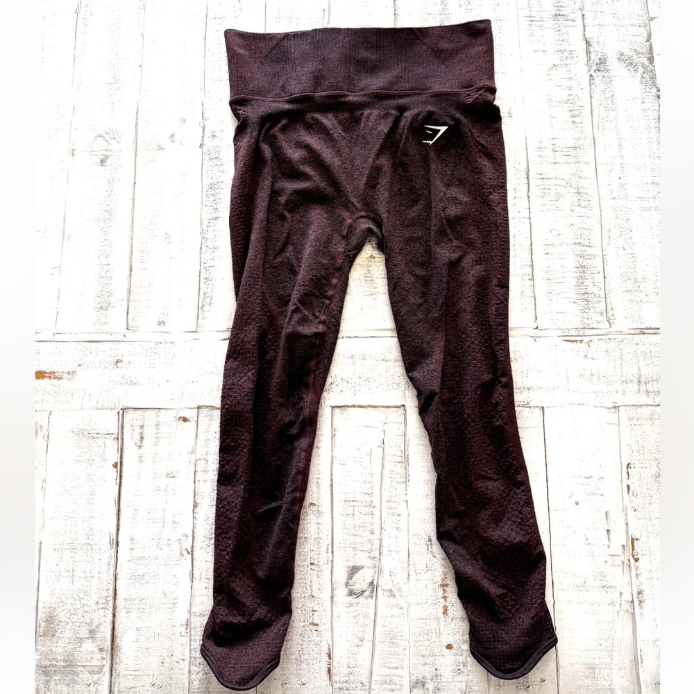Gym Shark Vital Rise Seamless Leggings Brown Marl